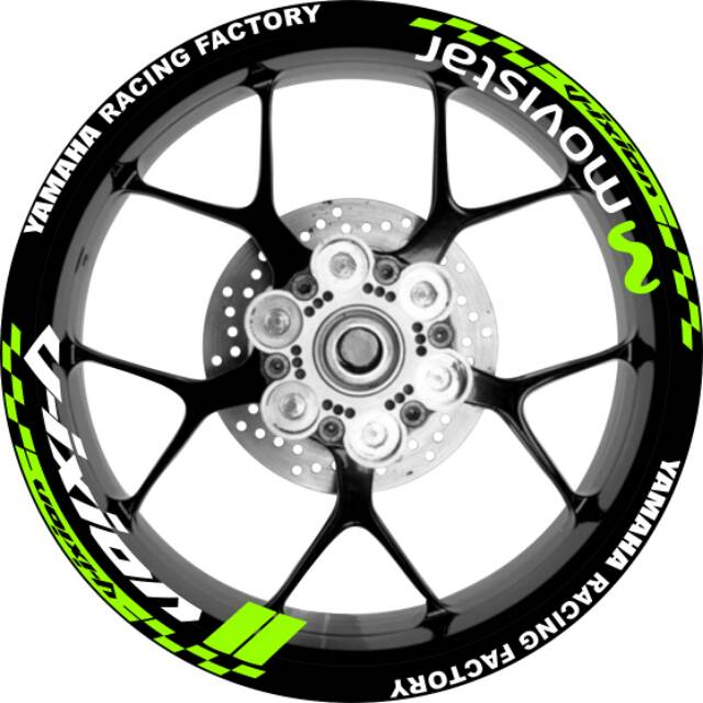 Stiker Velg Motor Vixion Yamaha Racing Factory Movistar Uk Velg