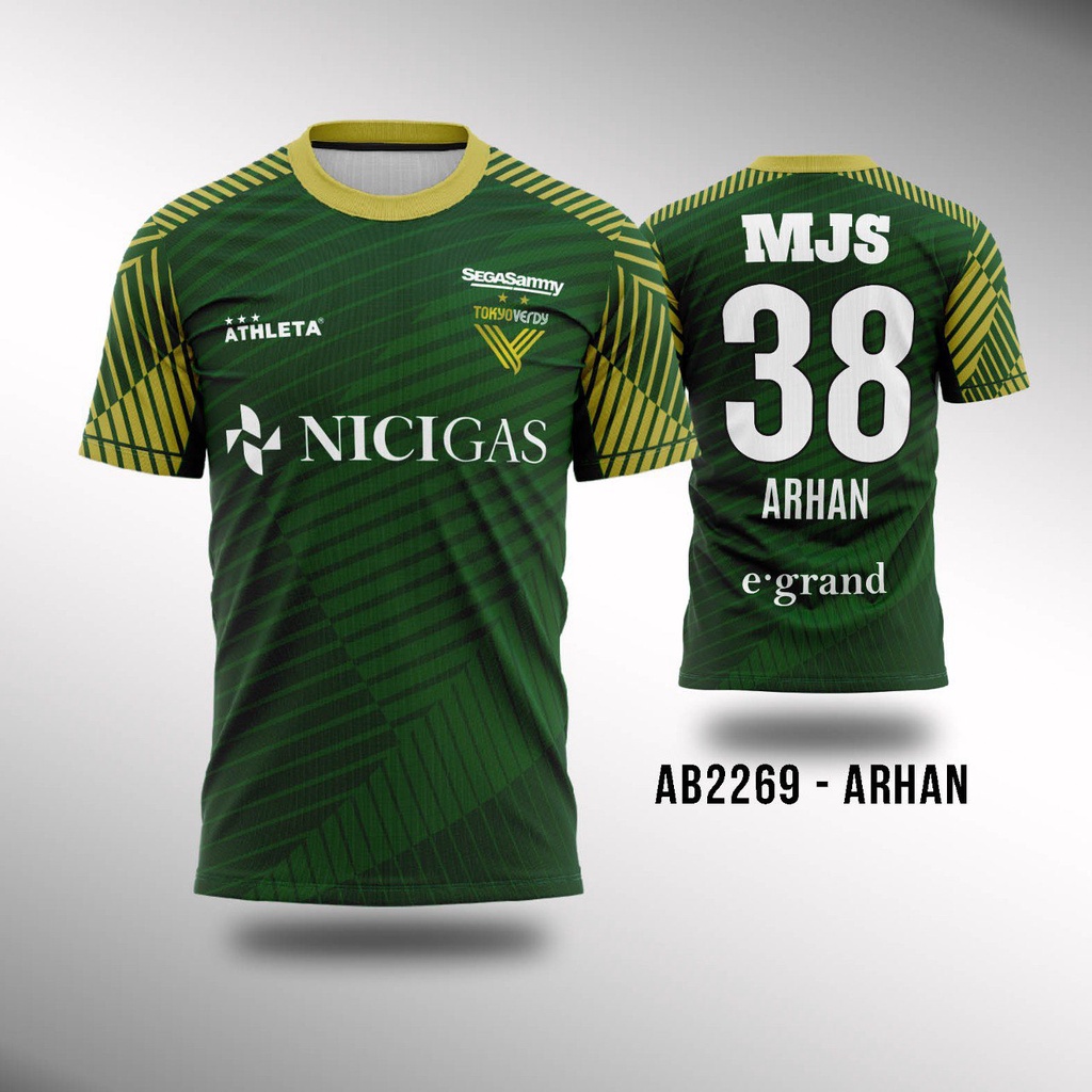 KAOS PRATAMA ARHAN JERSEY TOKYO VERDY BIG SIZE JUMBO OVERSIZE FREE EDIT NAMA