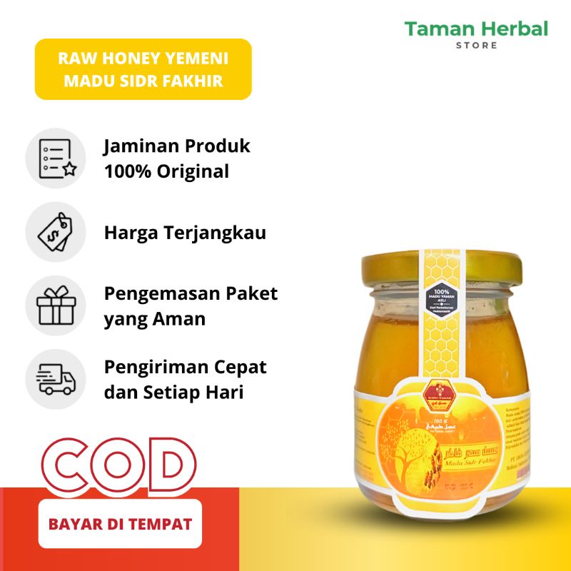 [Kemasan Baru 250 Gram] Raw Honey Yemeni Sidr Fakhir | Madu Yaman Sidr Fakhir | Madu Mentah Yaman