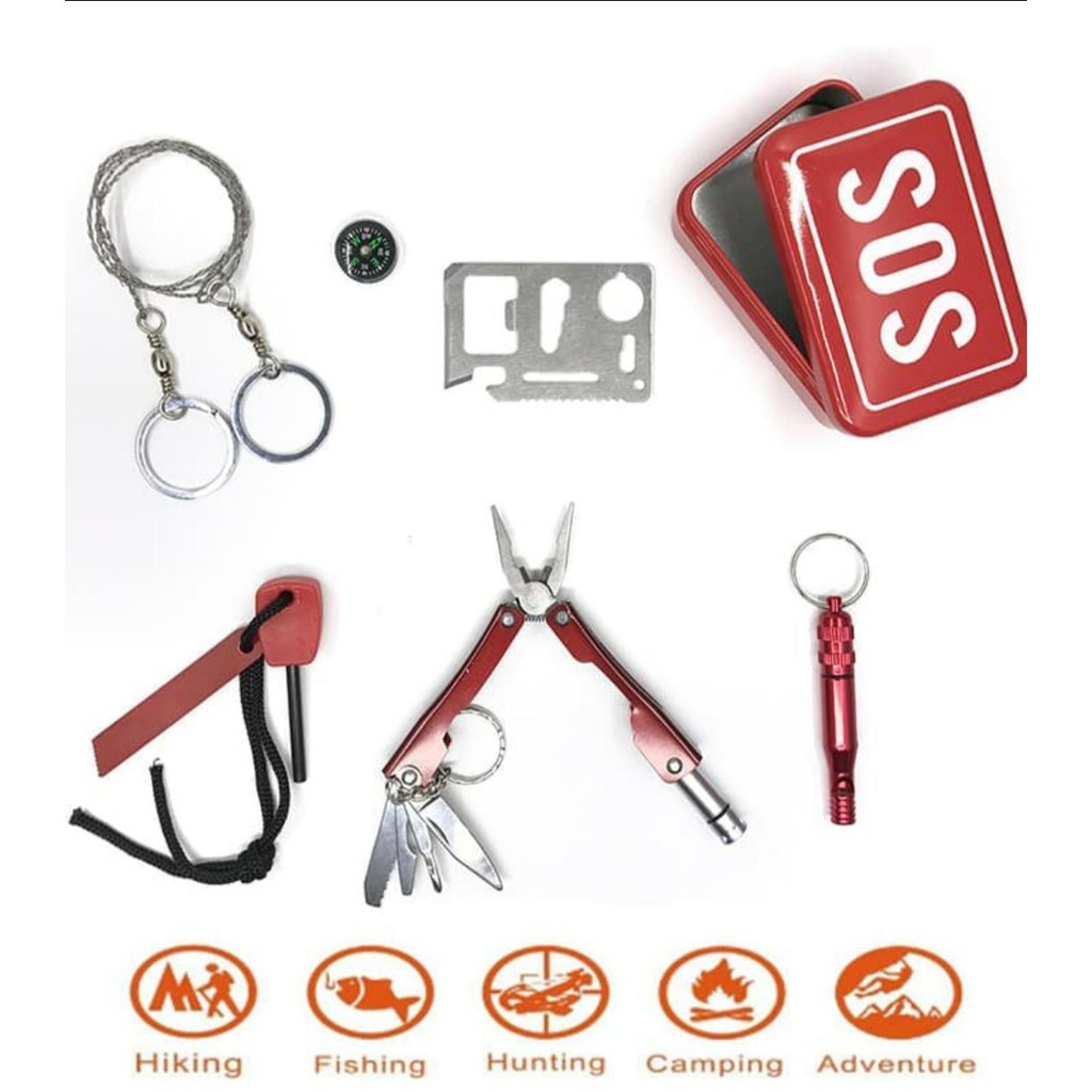 SOS Portable Tool Kit - Earthquake Emergency Outdoor Survival - SOS