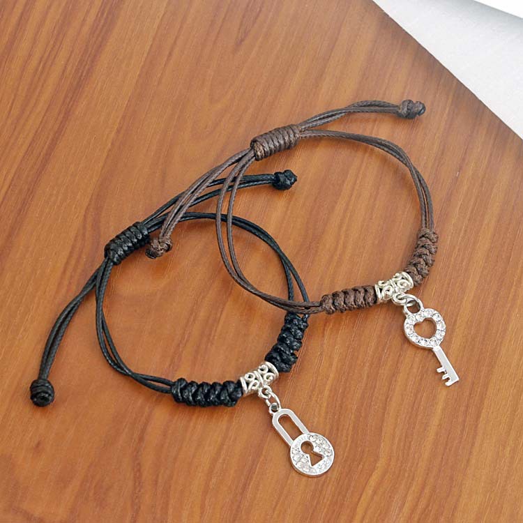 S165 beberapa gelang sepasang pria dan wanita mahasiswa retro handmade tenun gaya etnik beberapa orn