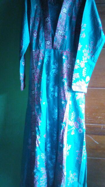 Qnunbatik Batik Keluarga/family Gamis Muslim Krisdayanti (kd) Dsr Warna Toska