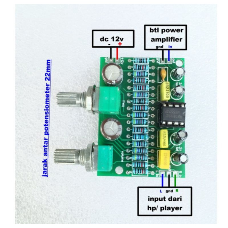 filter subwoofer plus frequensi ic ne5532
