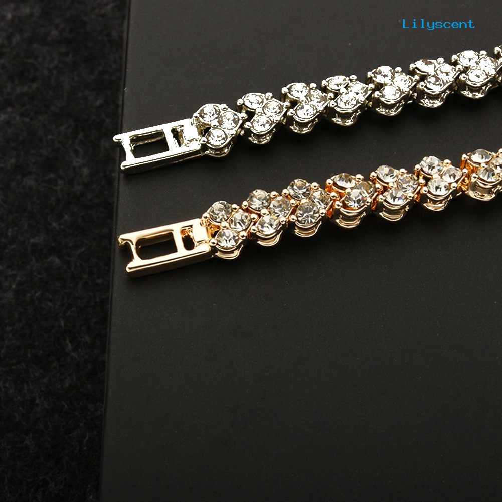 Gelang Bangle Cubic Zirconia Inlaid Untuk Wanita