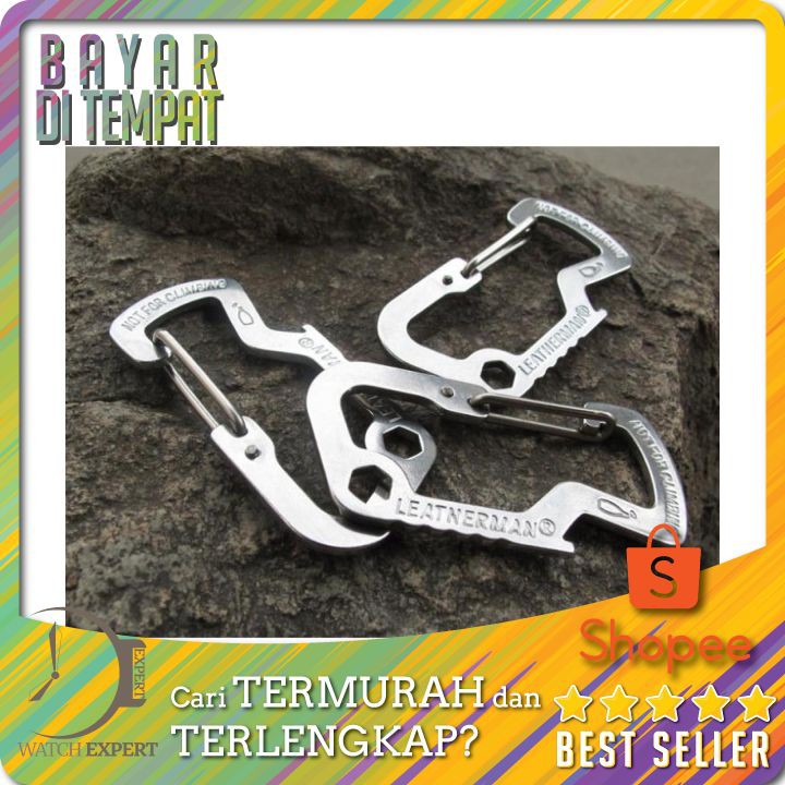 TERMURAH Carabiner Stainless Steel with Bottle Opener Versatile EDC