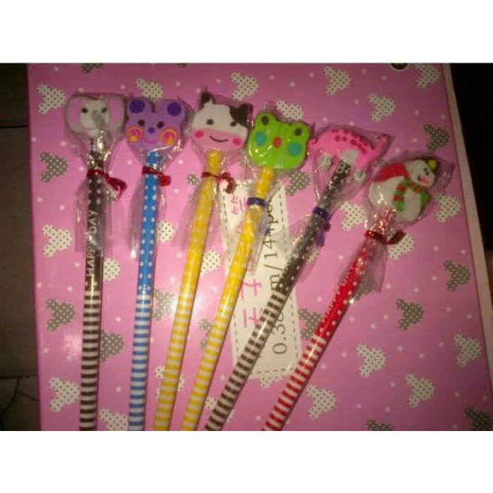 

Pensil serut free penghapus lucu