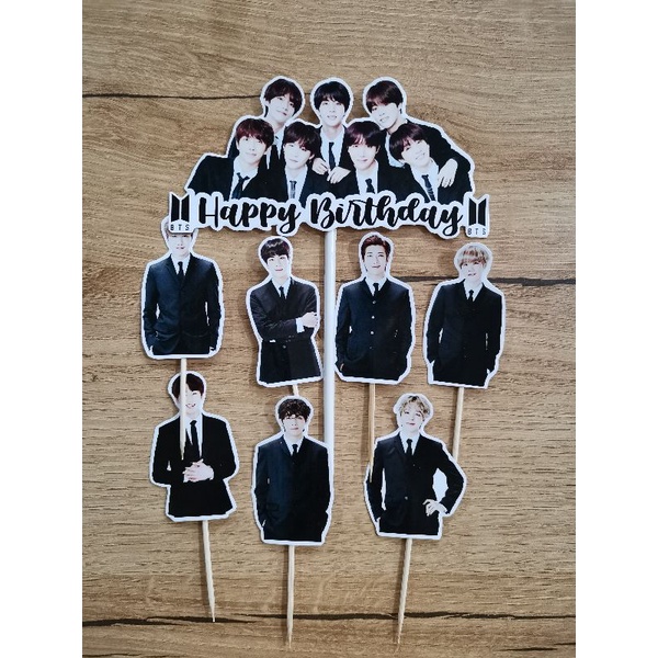 topper cake hiasan kue BTS