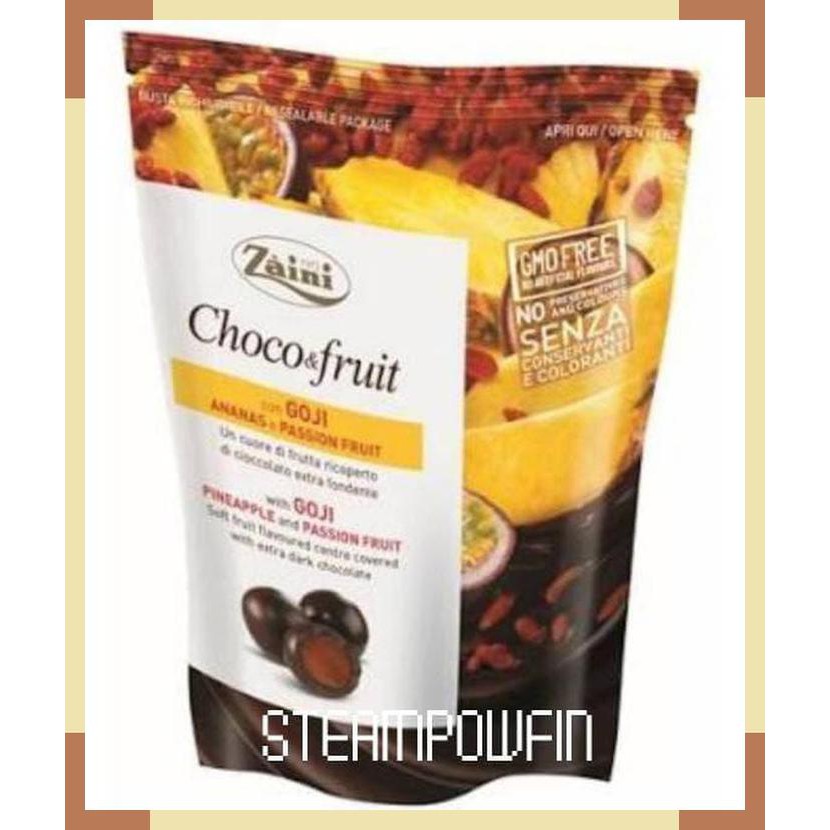 

Zaini Choco & Fruit Goji Pineapple Passionfruit Chocolate Cokelat Buah