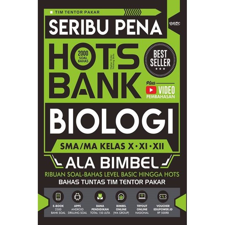 PAKET SOAL SMA ALA BIMBEL /  SERIBU PENA HOTS BANK MATEMATIKA,KIMIA,FISIKA,BIOLOGI SMA/MA-BIOLOGI SMA