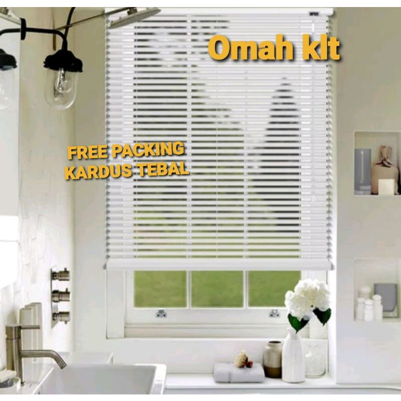 Pvc blind 120x220 tirai gulung venetian horizontal blind gorden