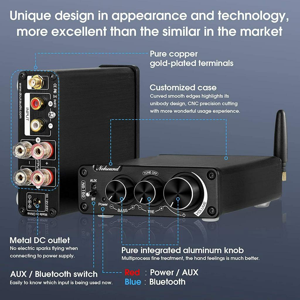 Nobsound Douk Audio NS-15G NS15G NS15 Mini BT Digital Power Amplifier