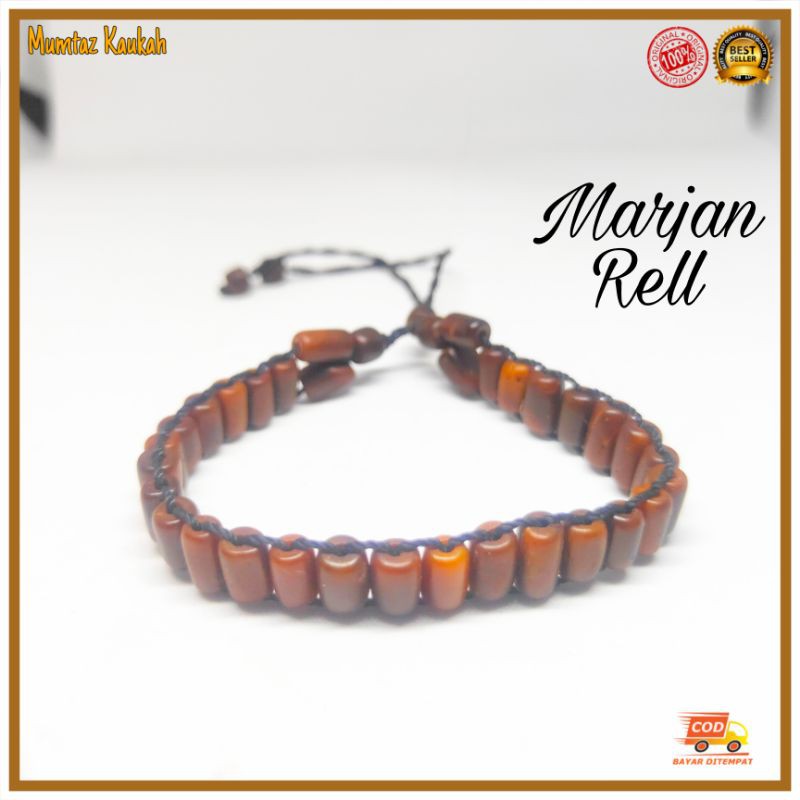 Gelang kaukah marjan rel original coklat / gelang kaokah / gelang koka / gelang kokka / gelang kaoka