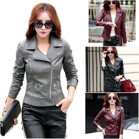 PREMIUM Jaket Kulit Wanita Blazer Korea Casul Terlaris Trend Line Fashion Cewek