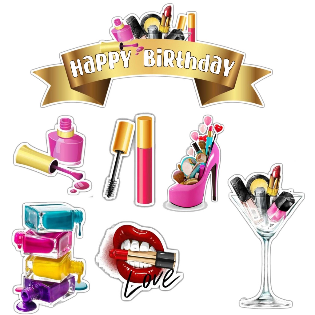 

TOPPER CAKE ULANG TAHUN / HIASAN KUE MAKEUP