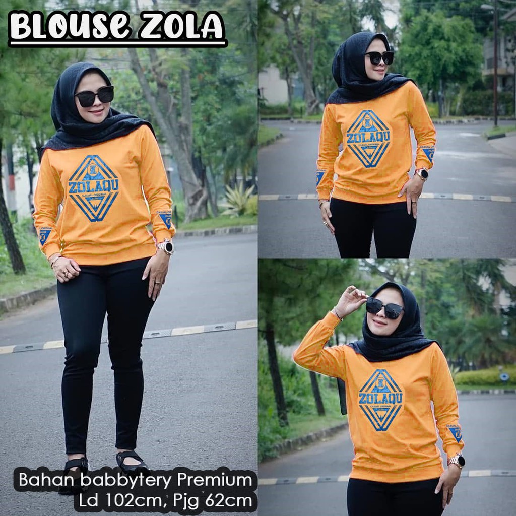 FASHION WANITA BLOUSE ZOLA 5WARNA BABYTERRY DMR