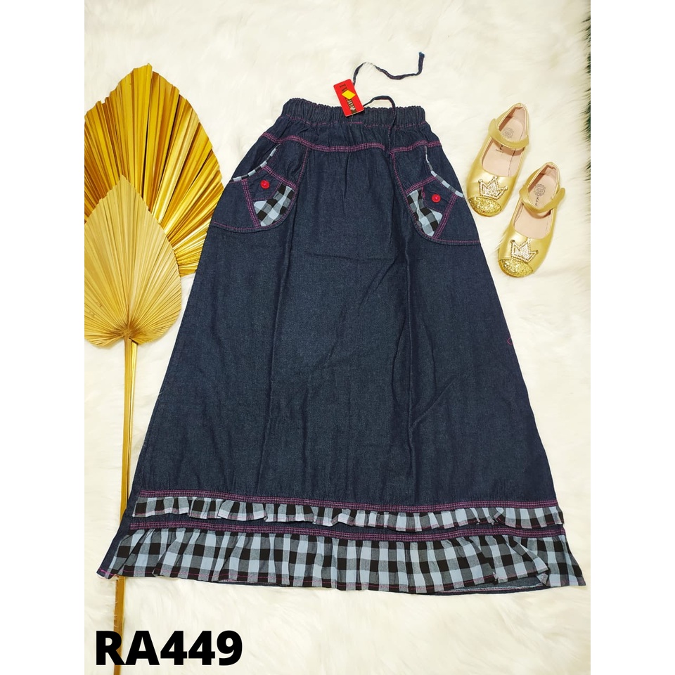 Rok Panjang Jeans anak Warna HItam