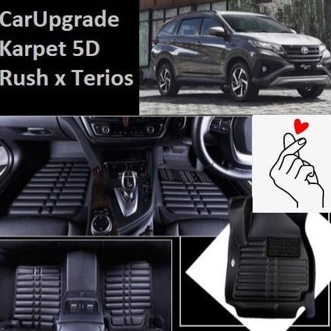 All new Rush x Terios 5D car mat karpet premium 5D black Diamond PnP