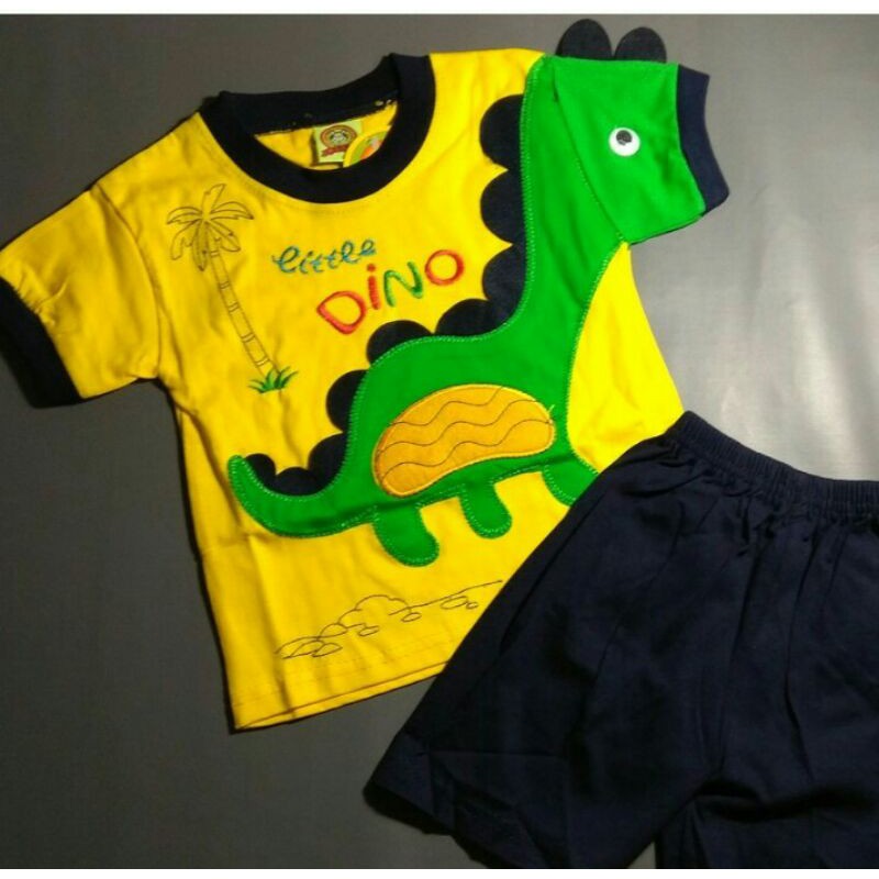 Setelan anak cowok dinosaurus josboy  / setelan bayi karakter dinosaurus josboy