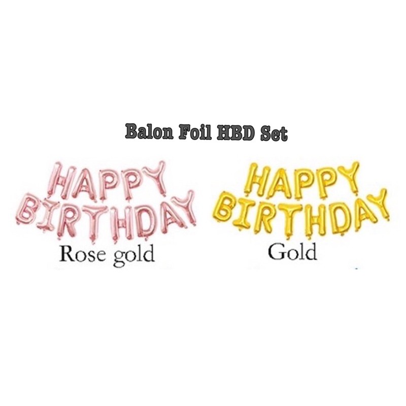 Balon Foil Set HAPPY BIRTHDAY