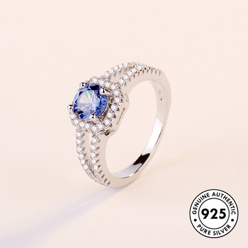 Cincin Berlian Bahan 925 Sterling Silver