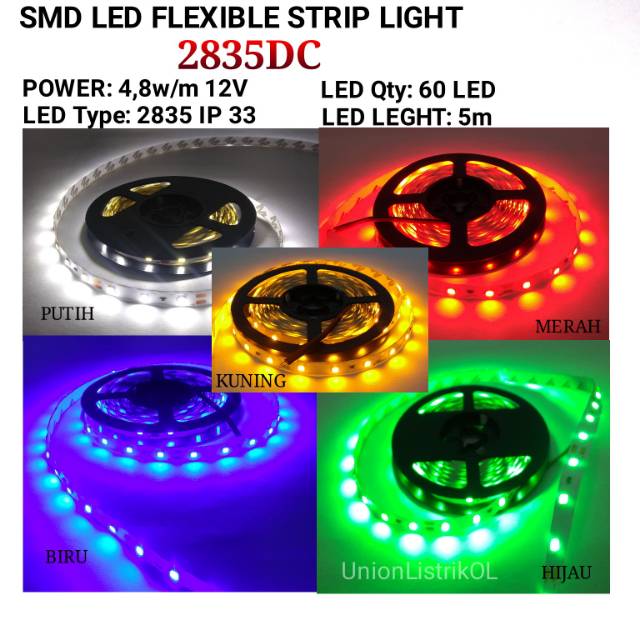 LED STRIP SMD 2835 IP33 5meter