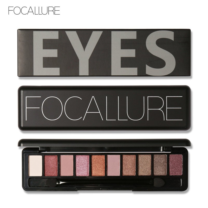 FOCALLURE Full Featured Nude 10 Shade Eyeshadow Palette FA08