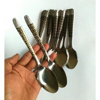 Sendok Makan Motif Batik - Material Stainless Tebal Spoon Table