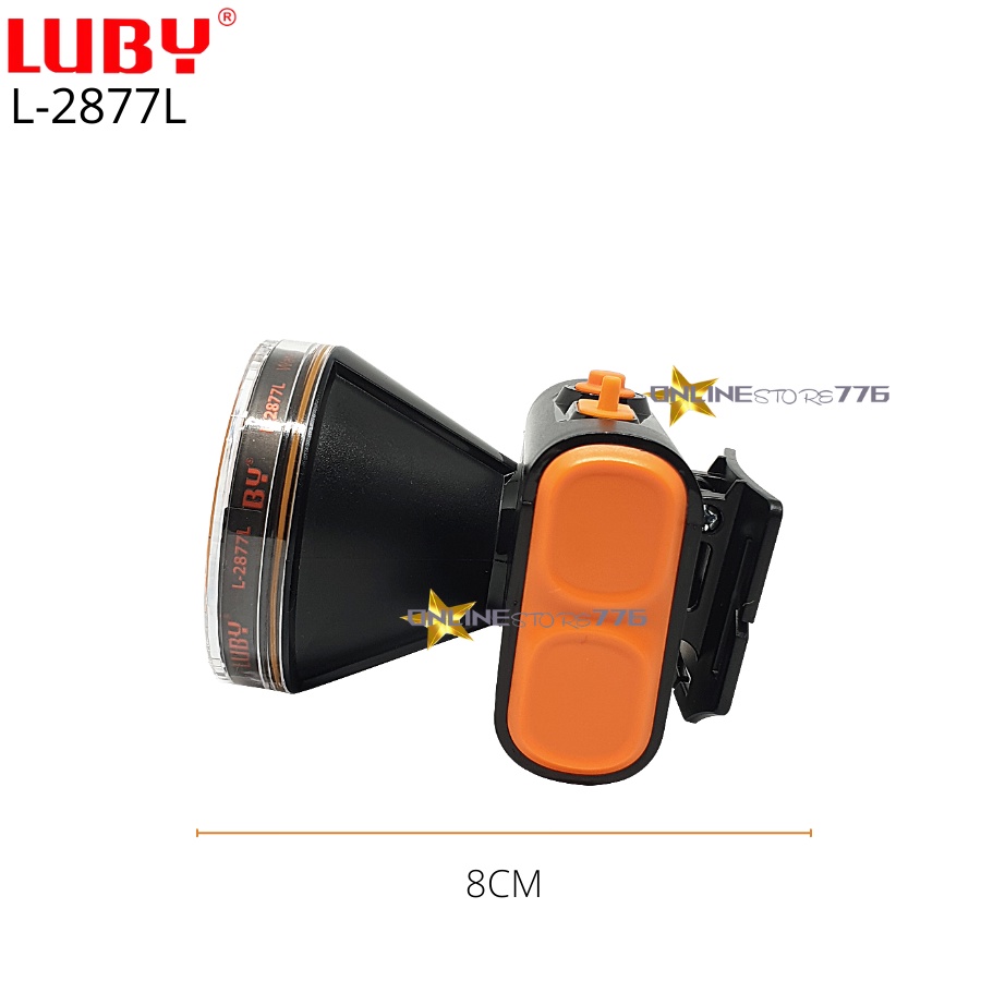 SENTER KEPALA / SENTER KEPALA LUBY L2877L 15WATT / HEADLAMP LUBY L2877 15WATT / 15W / SENTER KEPALA RECHARGEABLE / CAHAYA PUTIH