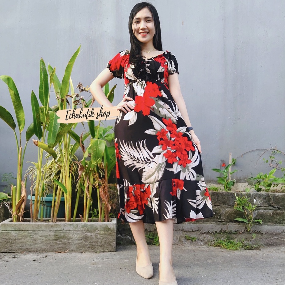 DASTER/DRES CASANDRA POLOS BALI-JEPUN MERAH