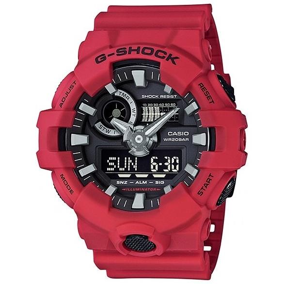 JAM TANGAN PRIA CASIO G-SHOCK GA-700-4A ORIGINAL - GSHOCK GA700 MERAH