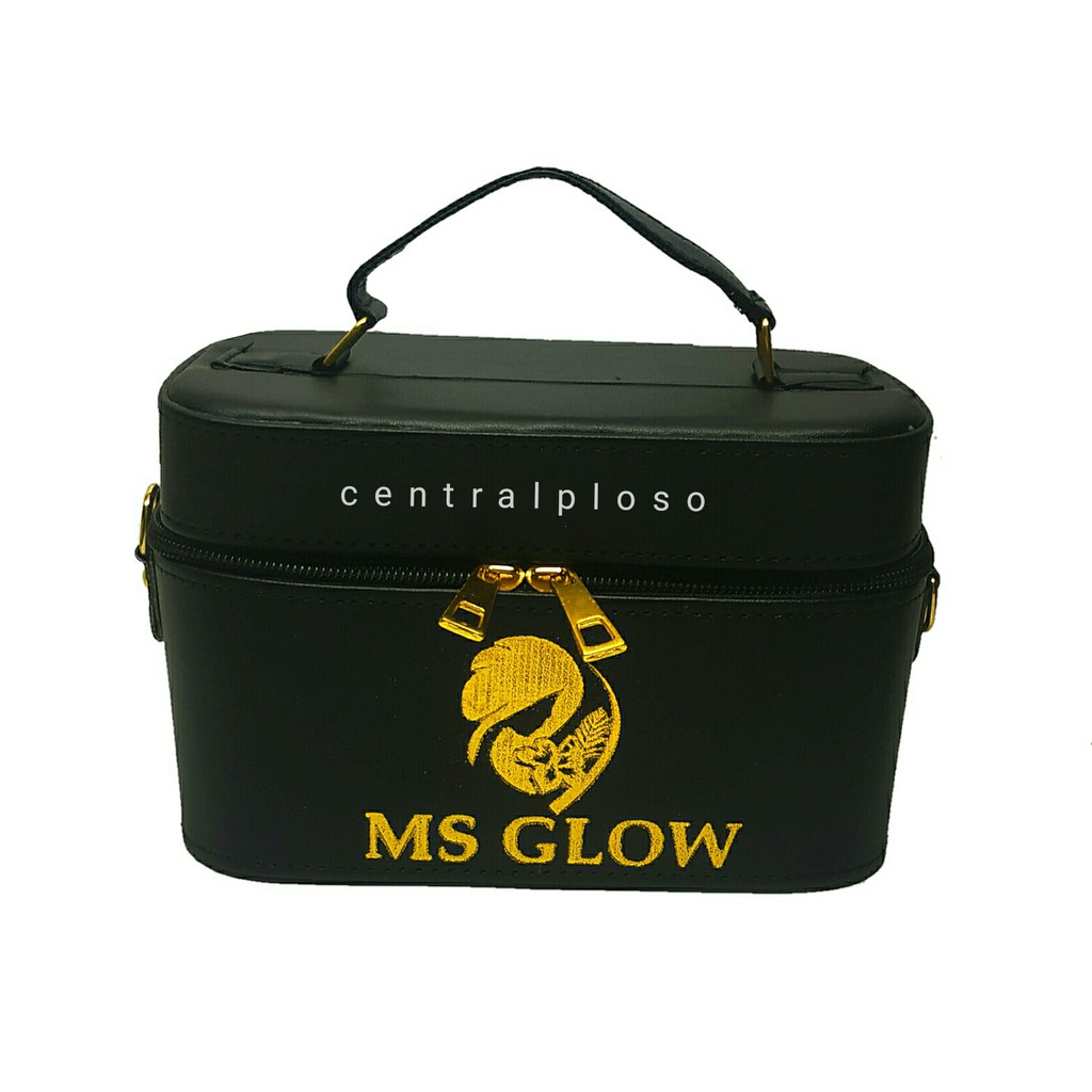 Tas Kosmetik MS GLOW Eksklusiv Box MakeUp Bisa Custom Nama Logo dan Ukuran tascp