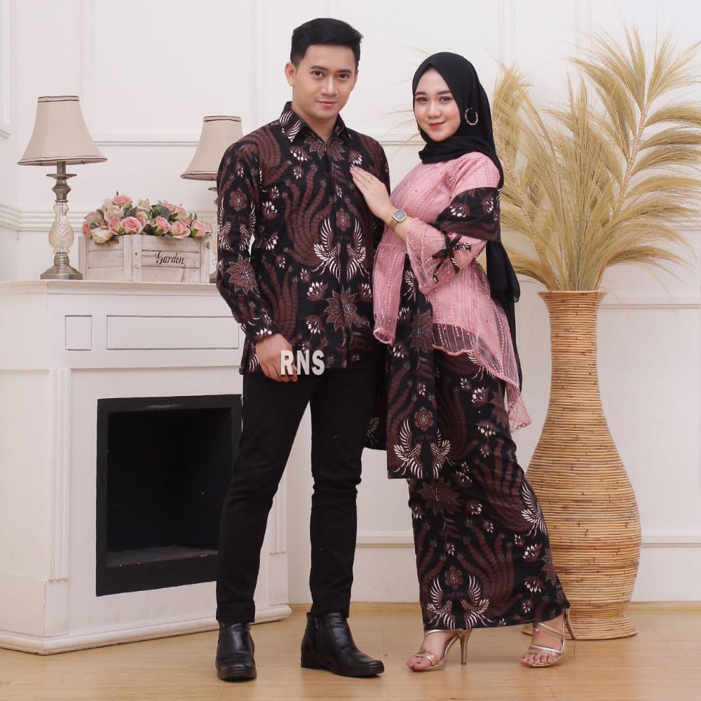 Batik Brokat Couple Kebaya Modern, Kebaya Tunangan Lamaran, Kebaya Wisuda, Kebaya Kondangan-NOMER 3