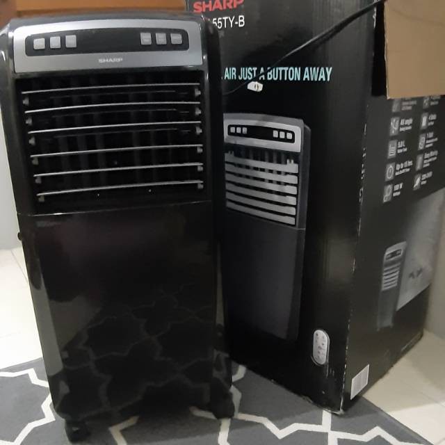 SHARP PJ-A55TY AIR COOLER A55TY Hitam garansi Resmi Black
