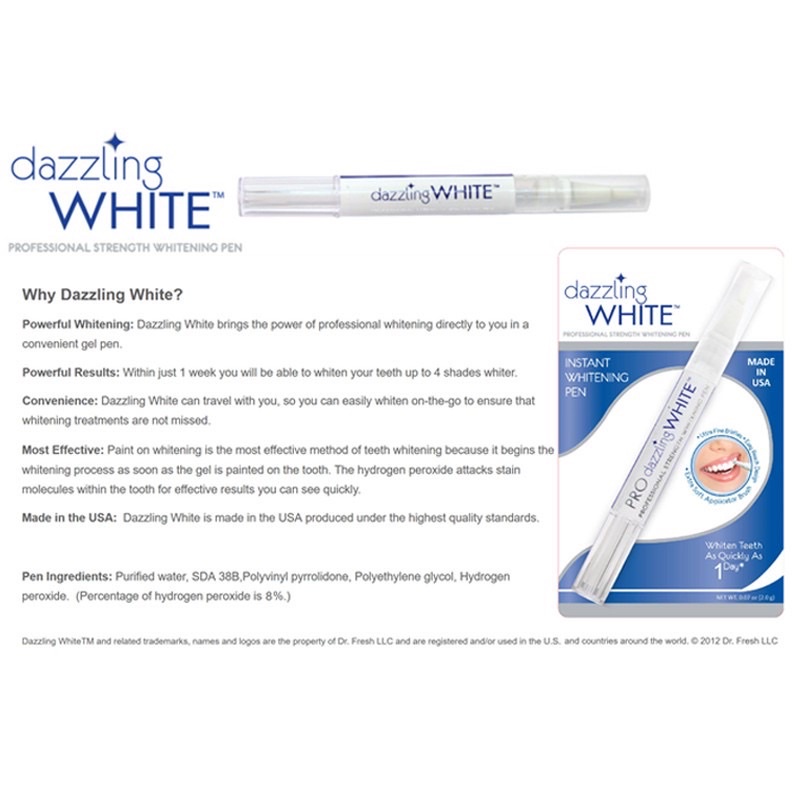 [ BISA COD ] Dazzling White Pen Original 100% / Pemutih Gigi Kuning Permanen &amp; Instan Putih Ampuh