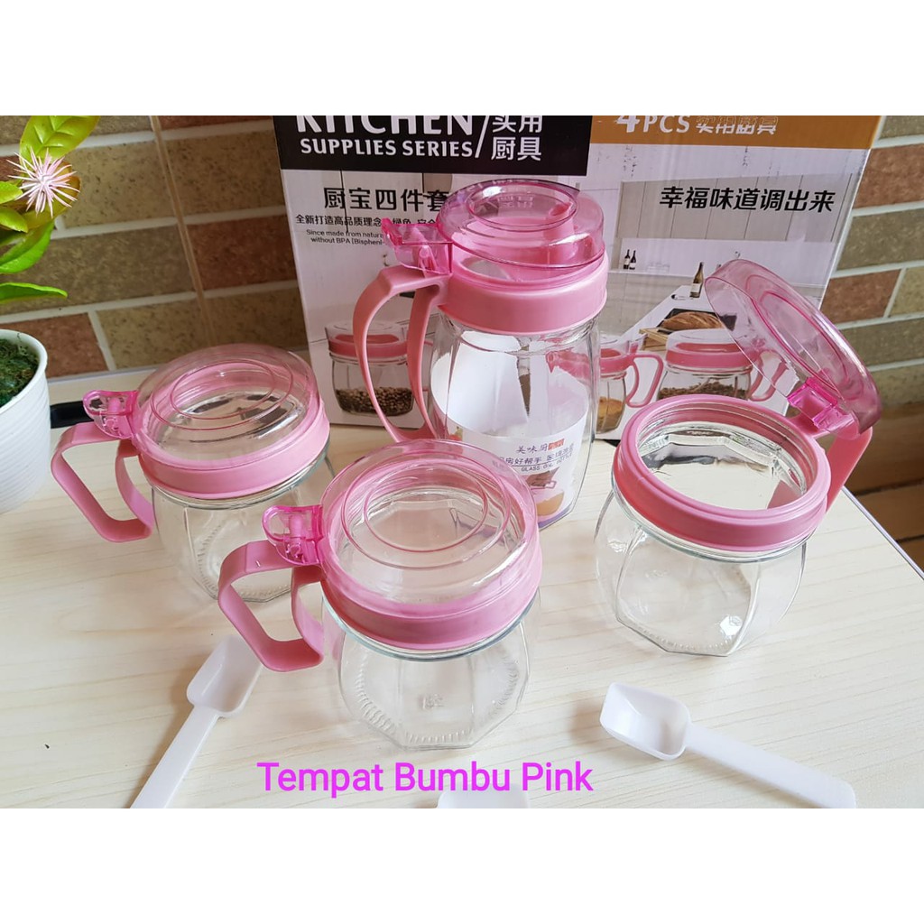 TEMPAT BUMBU DAN MINYAK 4in1/KITCHEN SET TEMPAT BUMBU MINYAK