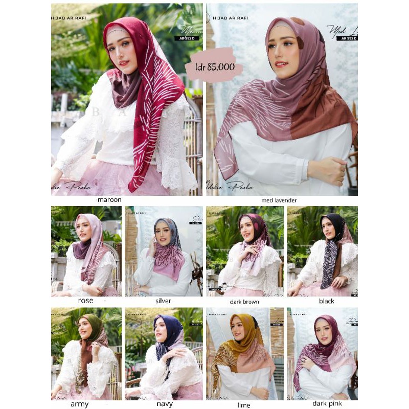 Hijab Segi empat motif Arrafi AR 392D