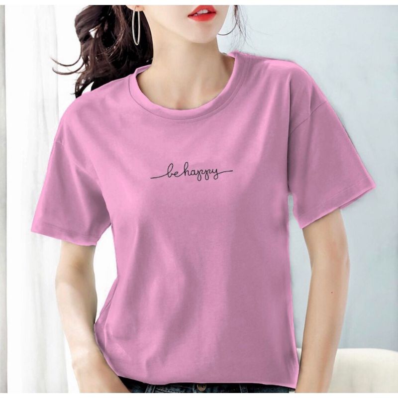 kaos spandex wanita beehappy