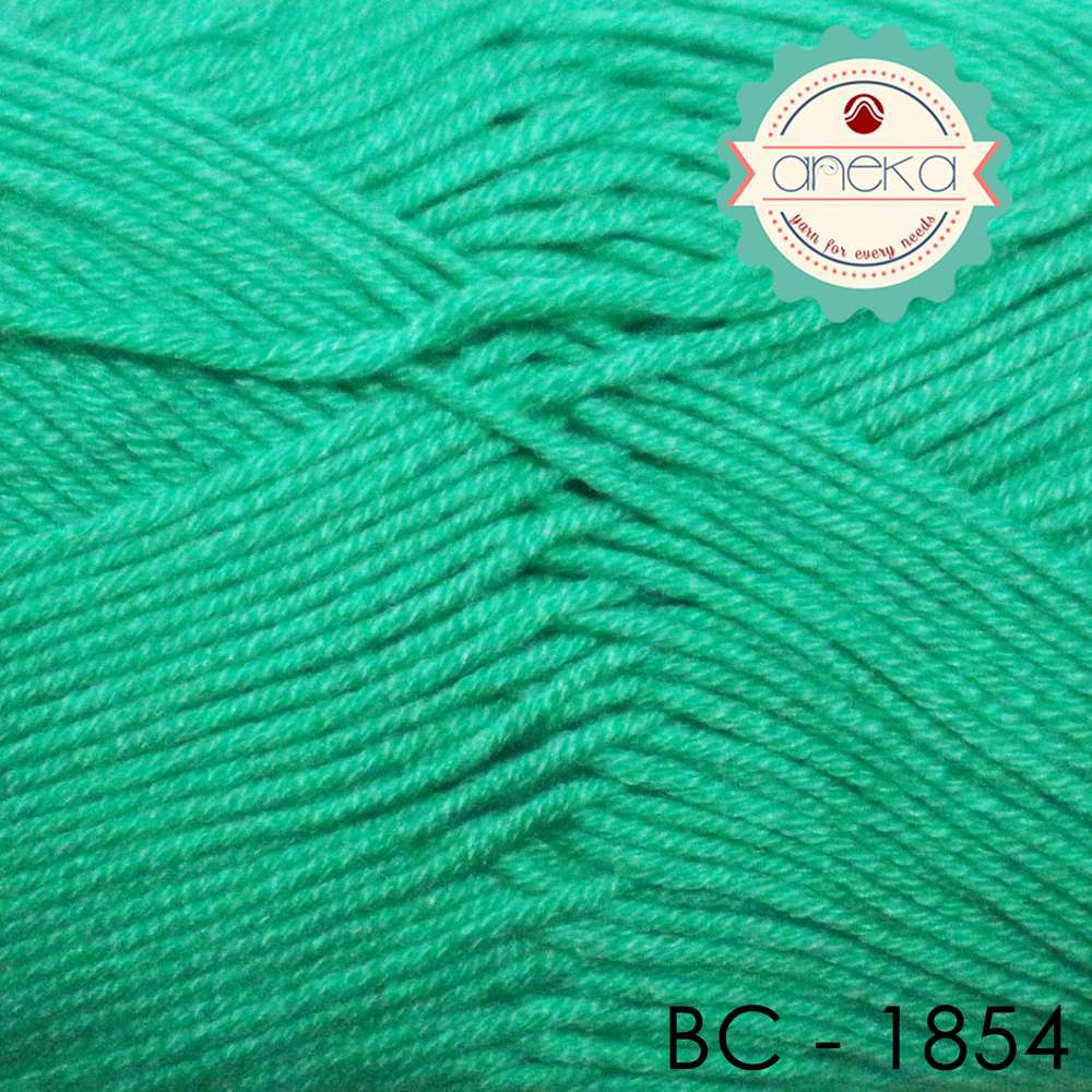 Benang Rajut Katun Bambu / Bamboo Cotton Yarn 2 - 1854 Hijau Mint S