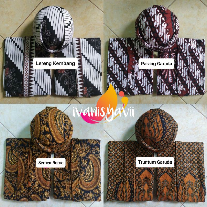 Baju Prewed INSTAN / Baju Couple Adat Jawa (BONUS AKSESORIS), MOTIF LENGKAP