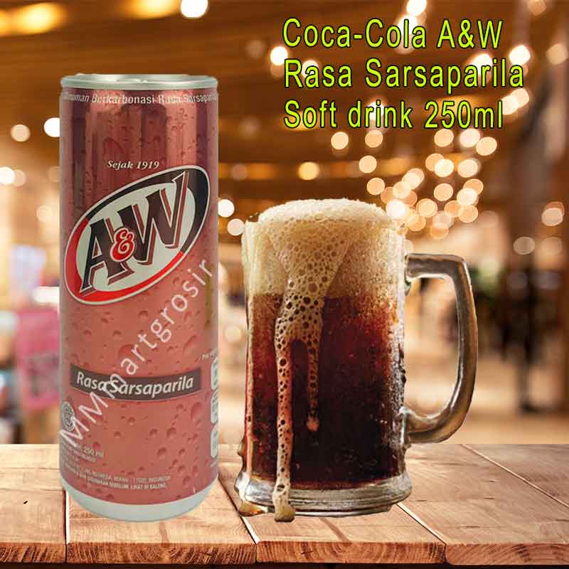 Coca-Cola A&amp;W / Rasa Sarsaparila / Soft drink / 250ml