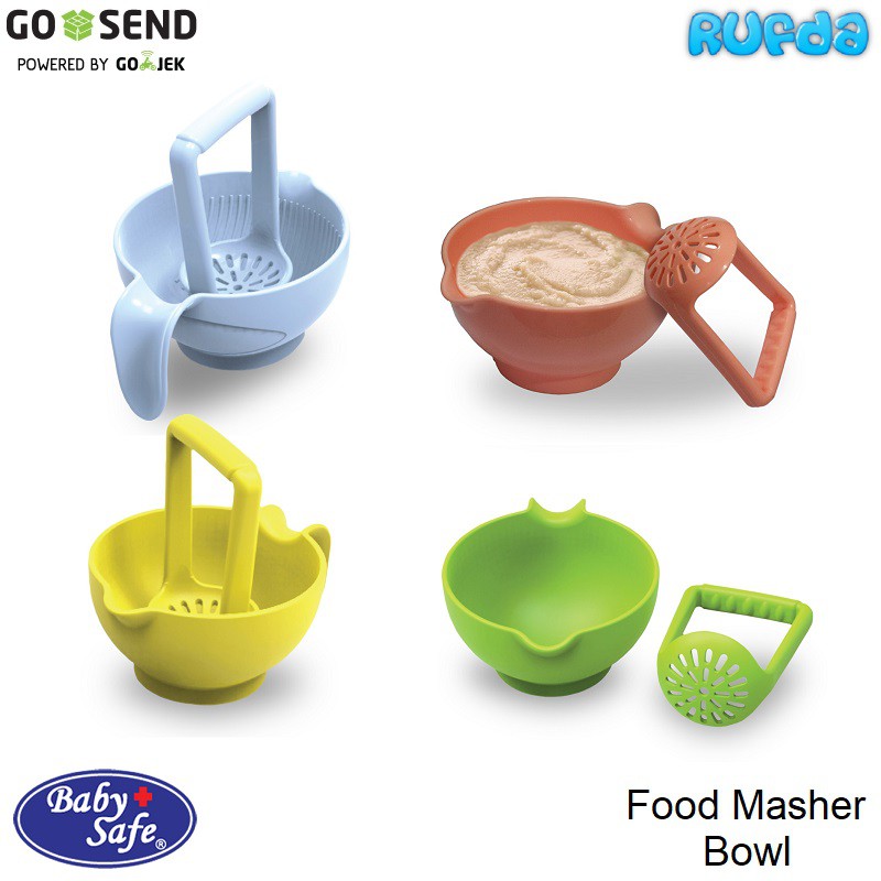 Baby Safe Food Masher Bowl BabySafe Mangkok Penghalus Makanan Bayi