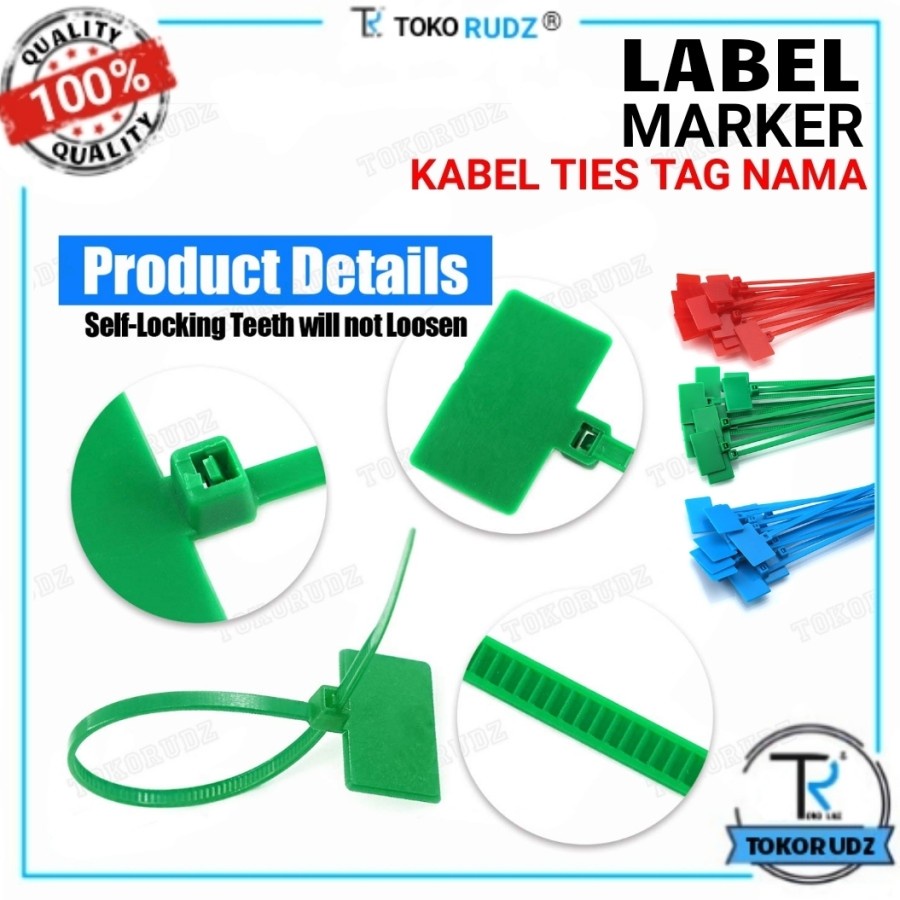 1 Kantong Kabel Tis Maker Tie Cable Ties Marker Name Tag Pengikat Label Nama