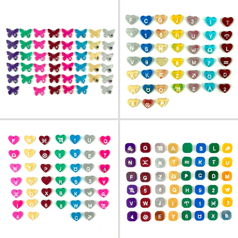 Siy 5pcs / Set Cetakan Resin Epoksi UV Handmade Bentuk Kupu-Kupu / Huruf / Angka Untuk Anting / Perhiasan Diy