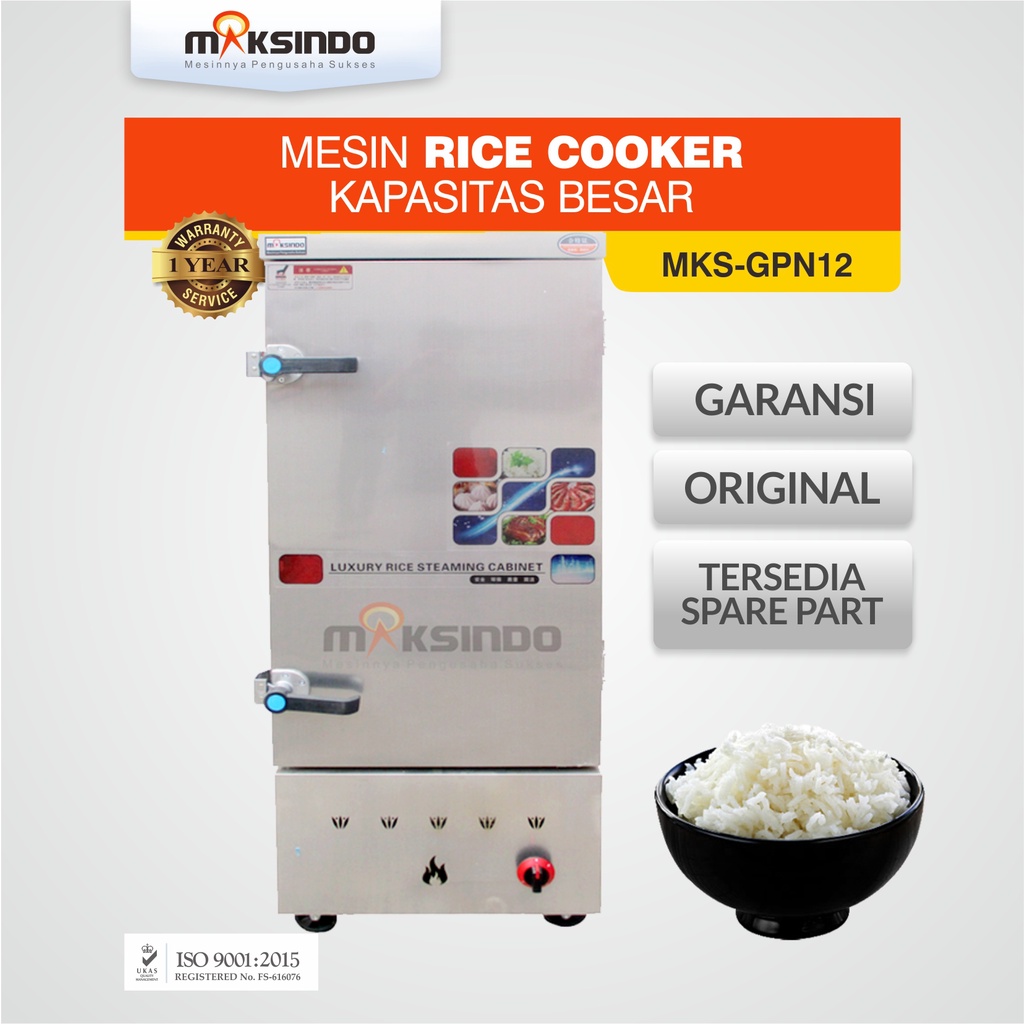 Maksindo Mesin Rice Cooker Kapasitas Besar MKS-GPN12