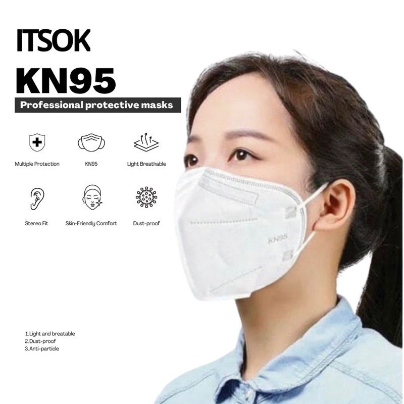 Masker kn95 Medis 5ply Putih Earloop KN 95