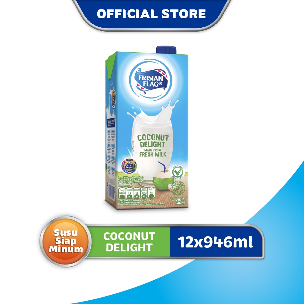 

Frisian Flag UHTM Coconut Carton Pack 946 ml x 12 pcs