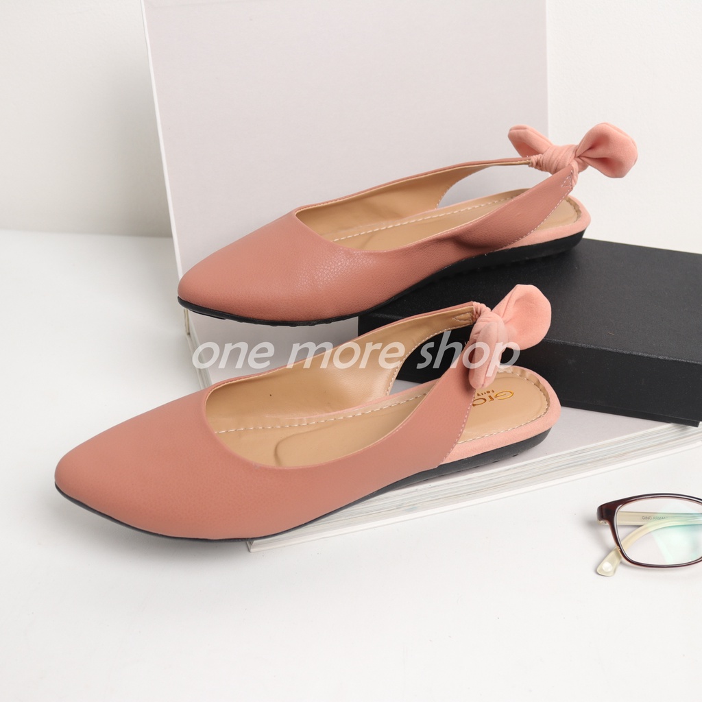 new gratica sepatu flatsohoes tali belakang bellerina MA045