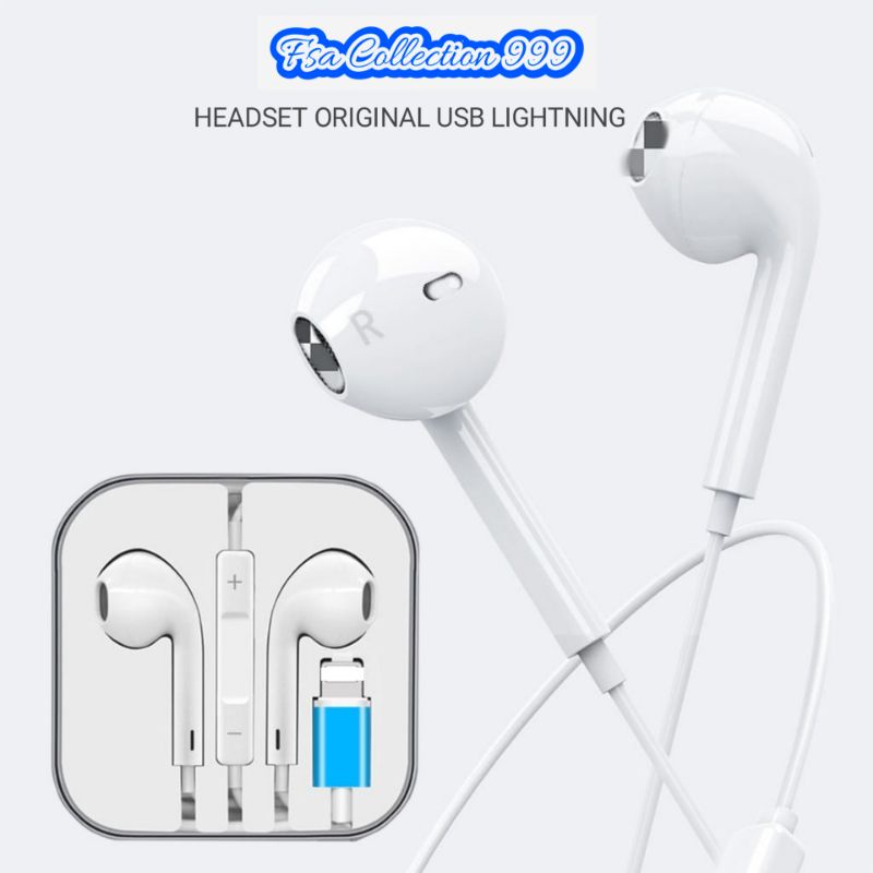 (ORI)Headset Jack Lightning Bass Stereo 7+ 8+ X XS MAX XR 11 PRO MAX