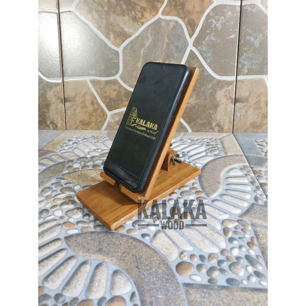 holder handphone | stand HP | dudukan HP kayu jati