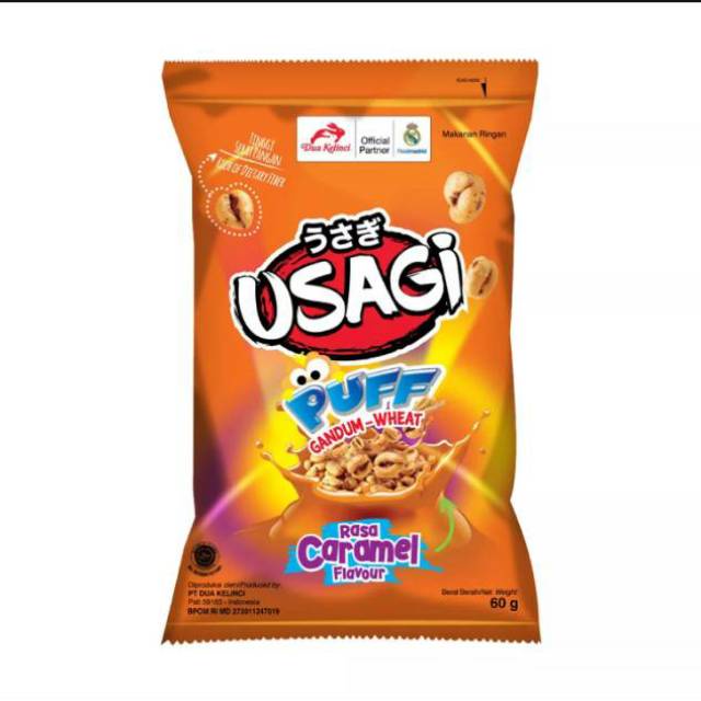 

Dua kelinci usagi puff gandum 60 gram caramel